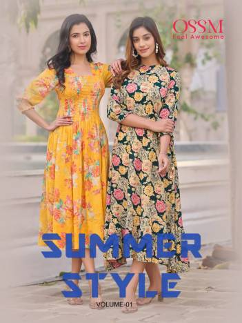 Summer Style By Ossm Fancy Cotton Summer Wear Kurti Collection